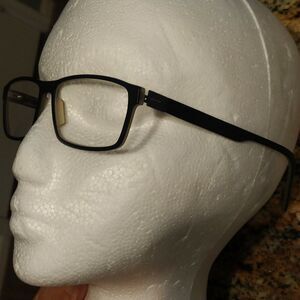 Morel Eyeglasses FRAMES ONLY mod. Lightec 7682L Black Silver Rectangular France